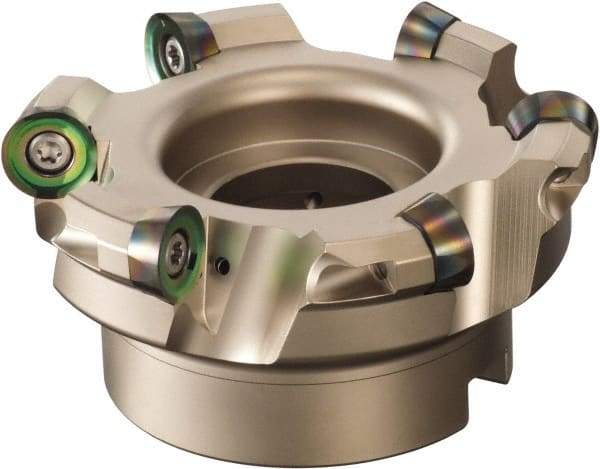 Sumitomo - 3" Cut Diam, 3/8" Max Depth, 1" Arbor Hole, 5 Inserts, QP.T 6416 Insert Style, Indexable Copy Face Mill - WRCX Cutter Style, 1-3/4 High, Series WaveMill - Eagle Tool & Supply