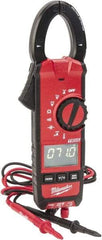 Milwaukee Tool - 2236-20, CAT III, Digital True RMS Clamp Meter with 1.3" Clamp On Jaws - 600 VAC/VDC, 600 AC/DC Amps, Measures Voltage, Capacitance, Continuity, Current, Resistance, Temperature - Eagle Tool & Supply