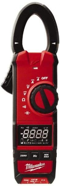 Milwaukee Tool - 2237-20, CAT III, Digital True RMS Clamp Meter with 1.3" Clamp On Jaws - 600 VAC/VDC, 600 AC/DC Amps, Measures Voltage, Capacitance, Continuity, Current, Resistance - Eagle Tool & Supply