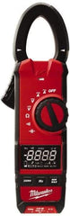 Milwaukee Tool - 2237-20, CAT III, Digital True RMS Clamp Meter with 1.3" Clamp On Jaws - 600 VAC/VDC, 600 AC/DC Amps, Measures Voltage, Capacitance, Continuity, Current, Resistance - Eagle Tool & Supply