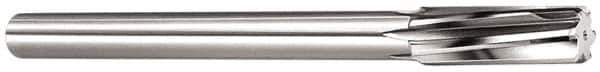 Made in USA - 7/8" Carbide-Tipped 6 Flute Chucking Reamer - Spiral Flute, 3/4" Straight Shank, 2-5/8" Flute Length, 10" OAL - Eagle Tool & Supply