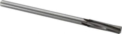 Made in USA - 7/16" Carbide-Tipped 4 Flute Chucking Reamer - Spiral Flute, 3/8" Straight Shank, 1-3/4" Flute Length, 7" OAL - Eagle Tool & Supply