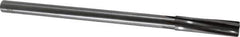 Made in USA - 1/2" Carbide-Tipped 6 Flute Chucking Reamer - Spiral Flute, 7/16" Straight Shank, 2" Flute Length, 8" OAL - Eagle Tool & Supply