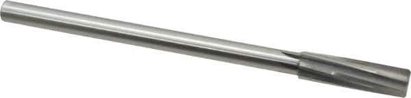 Made in USA - 9/16" Carbide-Tipped 6 Flute Chucking Reamer - Spiral Flute, 7/16" Straight Shank, 2" Flute Length, 8" OAL - Eagle Tool & Supply