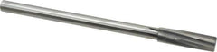 Made in USA - 9/16" Carbide-Tipped 6 Flute Chucking Reamer - Spiral Flute, 7/16" Straight Shank, 2" Flute Length, 8" OAL - Eagle Tool & Supply