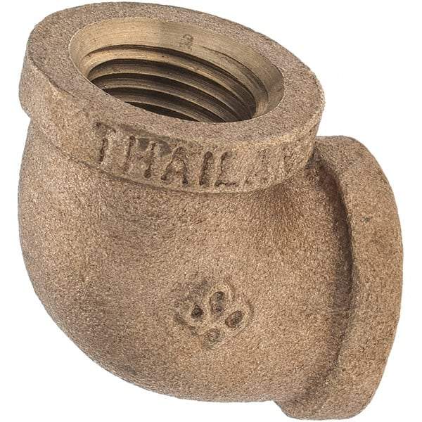 Merit Brass - Class 125, 3/8" Internal Pipe, Brass 90° Street Elbow - FNPT x FNPT - Eagle Tool & Supply