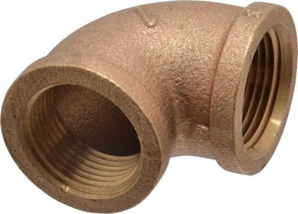 Merit Brass - Class 125, 1" Internal Pipe, Brass 90° Elbow - FNPT x FNPT - Eagle Tool & Supply