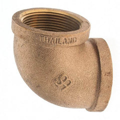 Merit Brass - Class 125, 1-1/2" Internal Pipe, Brass 90° Elbow - FNPT x FNPT - Eagle Tool & Supply