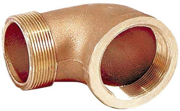 Merit Brass - Class 125, 2" Internal Pipe, Brass 90° Street Elbow - FBSPT x MBSPT - Eagle Tool & Supply