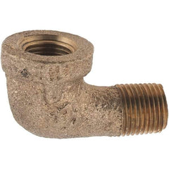 Merit Brass - Class 125, 1/8" Internal Pipe, Brass 90° Street Elbow - FNPT x MNPT - Eagle Tool & Supply