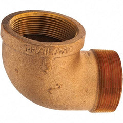 Merit Brass - Class 125, 2" Internal Pipe, Brass 90° Street Elbow - FNPT x MNPT - Eagle Tool & Supply