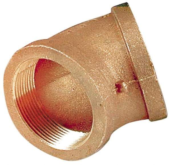 Merit Brass - Class 125, 1-1/2" Internal Pipe, Lead Free Brass 45° Elbow - FNPT x FNPT - Eagle Tool & Supply