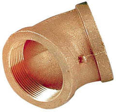Merit Brass - Class 125, 1" Internal Pipe, Lead Free Brass 45° Elbow - FNPT x FNPT - Eagle Tool & Supply