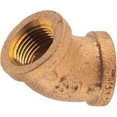 Merit Brass - Class 125, 3/8" Internal Pipe, Brass 45° Street Elbow - FNPT x FNPT - Eagle Tool & Supply