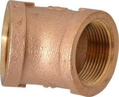 Merit Brass - Class 125, 1-1/4" Internal Pipe, Brass 45° Street Elbow - FNPT x FNPT - Eagle Tool & Supply