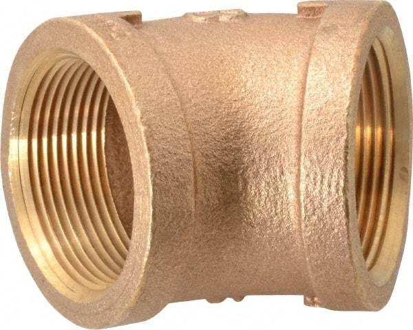 Merit Brass - Class 125, 1-1/2" Internal Pipe, Brass 45° Street Elbow - FNPT x FNPT - Eagle Tool & Supply