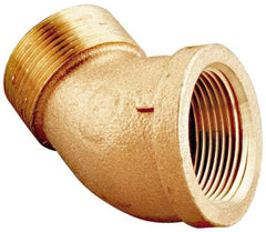 Merit Brass - Class 125, 2" Internal Pipe, Lead Free Brass 45° Street Elbow - FNPT x MNPT - Eagle Tool & Supply