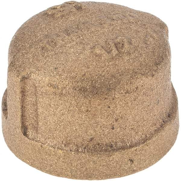 Merit Brass - Class 125, 1/2" Internal Pipe, Brass End Cap - FNPT - Eagle Tool & Supply