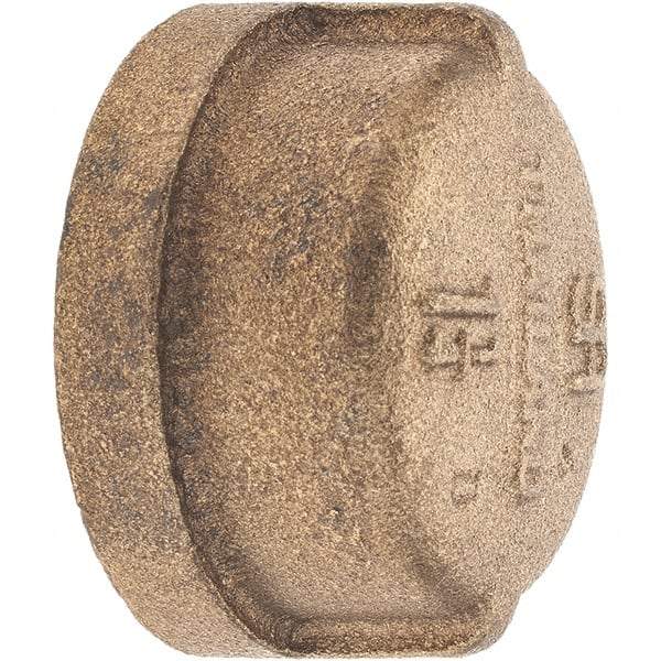 Merit Brass - Class 125, 1-1/4" Internal Pipe, Brass End Cap - FNPT - Eagle Tool & Supply