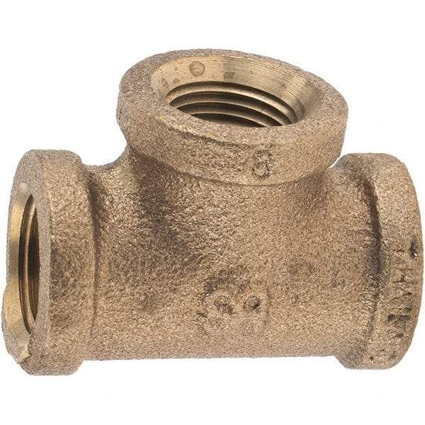 Merit Brass - Class 125, 3/8" Internal Pipe, Brass Tee - FNPT x FNPT x FNPT - Eagle Tool & Supply