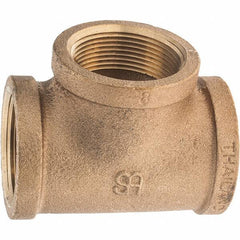 Merit Brass - Class 125, 1-1/2" Internal Pipe, Brass Tee - FNPT x FNPT x FNPT - Eagle Tool & Supply
