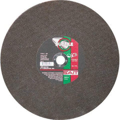 Sait - 14" Aluminum Oxide Cutoff Wheel - 1/8" Thick, 20mm Arbor, 5,460 Max RPM, Use with Portable Tools - Eagle Tool & Supply