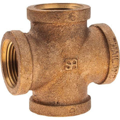 Merit Brass - Class 125, 3/4" Internal Pipe, Brass Cross - All FNPT - Eagle Tool & Supply
