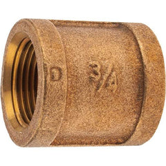 Merit Brass - Class 125, 3/4" Internal Pipe, Brass Coupling - FNPT x FNPT - Eagle Tool & Supply