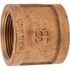 Merit Brass - Class 125, 1-1/4" Internal Pipe, Brass Coupling - FNPT x FNPT - Eagle Tool & Supply