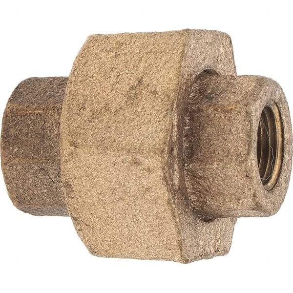 Merit Brass - Class 125, 1/8" Internal Pipe, Brass Union - FNPT x FNPT - Eagle Tool & Supply