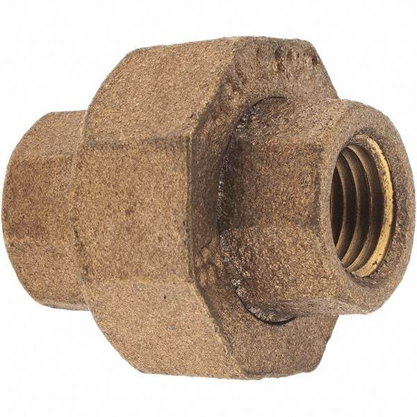 Merit Brass - Class 125, 1/4" Internal Pipe, Brass Union - FNPT x FNPT - Eagle Tool & Supply