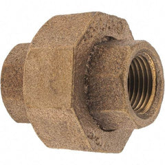 Merit Brass - Class 125, 3/8" Internal Pipe, Brass Union - FNPT x FNPT - Eagle Tool & Supply