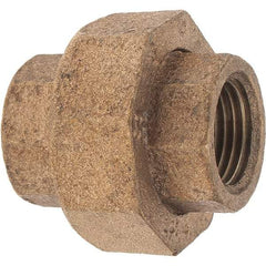 Merit Brass - Class 125, 1/2" Internal Pipe, Brass Union - FNPT x FNPT - Eagle Tool & Supply