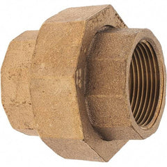 Merit Brass - Class 125, 1-1/4" Internal Pipe, Brass Union - FNPT x FNPT - Eagle Tool & Supply
