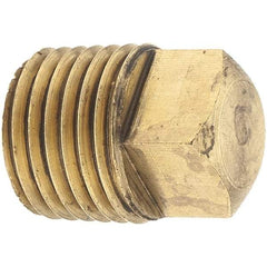 Merit Brass - Class 125, 1/4" Internal Pipe, Brass Square Head Plug - MNPT - Eagle Tool & Supply