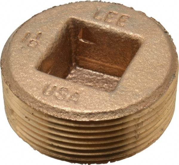 Merit Brass - Class 125, 1-1/2" Internal Pipe, Brass Countersunk Plug - MNPT - Eagle Tool & Supply
