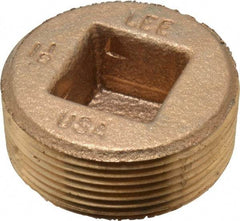 Merit Brass - Class 125, 1-1/2" Internal Pipe, Brass Countersunk Plug - MNPT - Eagle Tool & Supply