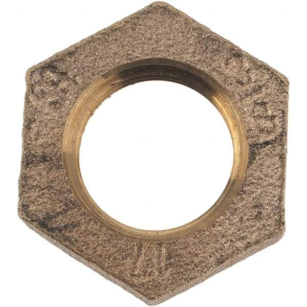 Merit Brass - Class 125, 3/8" Internal Pipe, Brass Locknut - FNPT - Eagle Tool & Supply