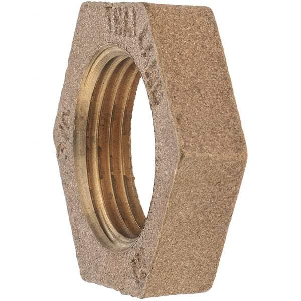 Merit Brass - Class 125, 3/4" Internal Pipe, Brass Locknut - FNPT - Eagle Tool & Supply