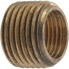 Merit Brass - Class 125, 1/2 x 3/8" Internal Pipe, Brass Face Bushing - MNPT x FNPT - Eagle Tool & Supply