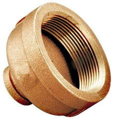 Merit Brass - Class 125, 1-1/2 x 1-1/4" Internal Pipe, Brass Reducing Coupling - FBSPT x FBSPT - Eagle Tool & Supply