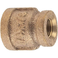 Merit Brass - Class 125, 1/4 x 1/8" Internal Pipe, Brass Reducing Coupling - FNPT x FNPT - Eagle Tool & Supply