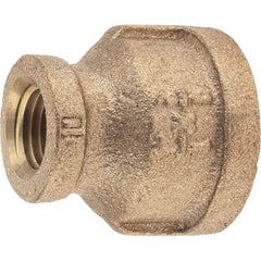 Merit Brass - Class 125, 1/2 x 1/4" Internal Pipe, Brass Reducing Coupling - FNPT x FNPT - Eagle Tool & Supply
