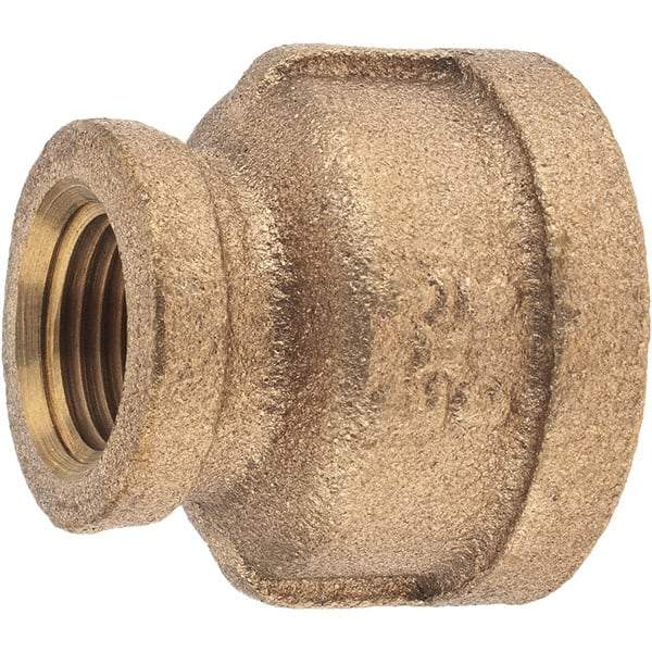 Merit Brass - Class 125, 3/4 x 3/8" Internal Pipe, Brass Reducing Coupling - FNPT x FNPT - Eagle Tool & Supply