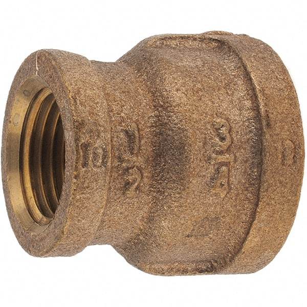 Merit Brass - Class 125, 3/4 x 1/2" Internal Pipe, Brass Reducing Coupling - FNPT x FNPT - Eagle Tool & Supply