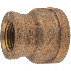 Merit Brass - Class 125, 3/4 x 1/2" Internal Pipe, Brass Reducing Coupling - FNPT x FNPT - Eagle Tool & Supply