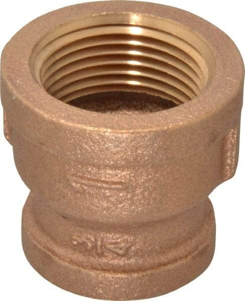 Merit Brass - Class 125, 1 x 3/4" Internal Pipe, Brass Reducing Coupling - FNPT x FNPT - Eagle Tool & Supply