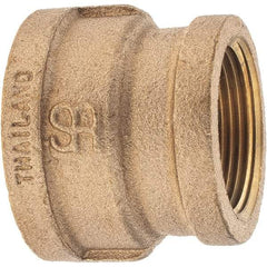 Merit Brass - Class 125, 1-1/2 x 1-1/4" Internal Pipe, Brass Reducing Coupling - FNPT x FNPT - Eagle Tool & Supply