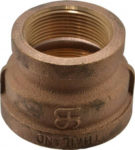 Merit Brass - Class 125, 2 x 1-1/2" Internal Pipe, Brass Reducing Coupling - FNPT x FNPT - Eagle Tool & Supply