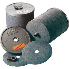 Sait - 7" Diam 7/8" Hole 60 Grit Fiber Disc - Medium Grade, Zirconia Alumina, 8,500 Max RPM, Series Z - Eagle Tool & Supply